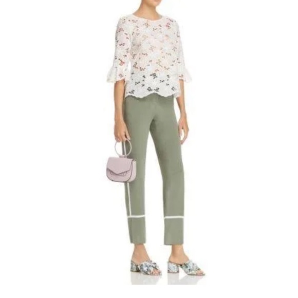 Rebecca Taylor Adriana Floral Eyelet Button-Back Top Size 0 - Picture 4 of 7